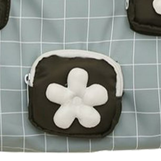 Bolsa de hombro para mujer Bolsa de lona a cuadros Bolsa de compras de viaje (Azul) Ndcxsfigh Para Estrenar