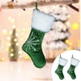 thumbnail image 2 of Xuniizn Christmas Stockings Bulk, Assorted Festive Xmas Stockings for Fireplace Mantel Decor, Traditional Holiday Ornaments, Christmas Decorations for Home, Non-woven Fabric, Green, 2 of 9