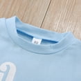 thumbnail image 4 of Baby Boys Girls Clothes Lil Bro Bodysuit Letter Print Short Sleeve Rompers Casual Crewneck Breathable Cotton Summer Romper(Infants, Blue, 6-9 Months), 4 of 6