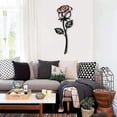 thumbnail image 3 of Adorno de arte de pared de rosas de Metal, decoración de flores de hierro forjado montada en la pared para la vida del hogar, 3 of 5