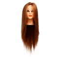 thumbnail image 1 of EeaseMX Cabeza de maniquí de práctica con cabello sintético y soporte Cabeza de muñeca de cosmetología, 1 of 8