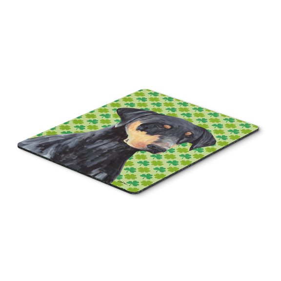 Carolines Treasures SC9297MP "Doberman St. Patricks Day Shamrock Portrait Mouse Pad Hot Pad or Trivet" Large multicolor