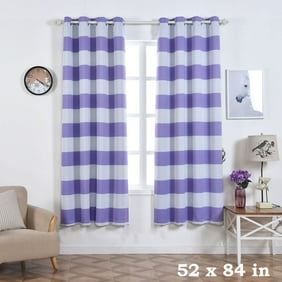 Balsacircle 52 X 64 Inch Cabana Stripe Curtains Drapes Panels With