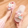 thumbnail image 4 of Zapatos de costura de primavera y otoño, todos los tamaños, lindas zapatillas de punta para adultos con dibujos animados, zapatillas de lino de color rosa para parejas, 4 of 4