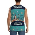 thumbnail image 4 of Balery Let's go Travel Men's Sleeveless Muscle Shirts Workout Tank Top, Moisture Wicking, Odor Protection-X-Large, 4 of 8