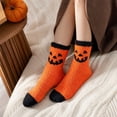 thumbnail image 5 of Voska Womens Halloween Fuzzy Socks Soft Cozy Slipper Fluffy Winter Warm Fleece Socks for Women Plush Sleeping I One Size, 5 of 6