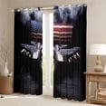 thumbnail image 2 of Manfei Jet Curtains Pack of 2 (42x84 Each),USA Flag Curtains Blackout,Transportation Theme Bedroom Curtains,Microfiber Vintage Room Decoration, 2 of 6