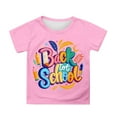 thumbnail image 1 of TIEVOSA T-Shirt Décontracté à Manches Courtes pour Filles, Mignon Imprimé de Dessin Animé, Col Rond, Haut Confortable et Respirant, Tee pour l'École et le Quotidien, Âges 3 à 13, pour 8-9 Ans (Rose), 1 of 4