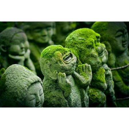 Canvas Print Japanese Statue Culture Jizo Japan Kyoto Religion Stretched Canvas 10 X (Best Sushi In Japan Jiro)