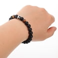 thumbnail image 2 of Pulsera de piedra natural, pulsera de cuentas elásticas, pulsera con dijes de baloncesto, 2 of 7