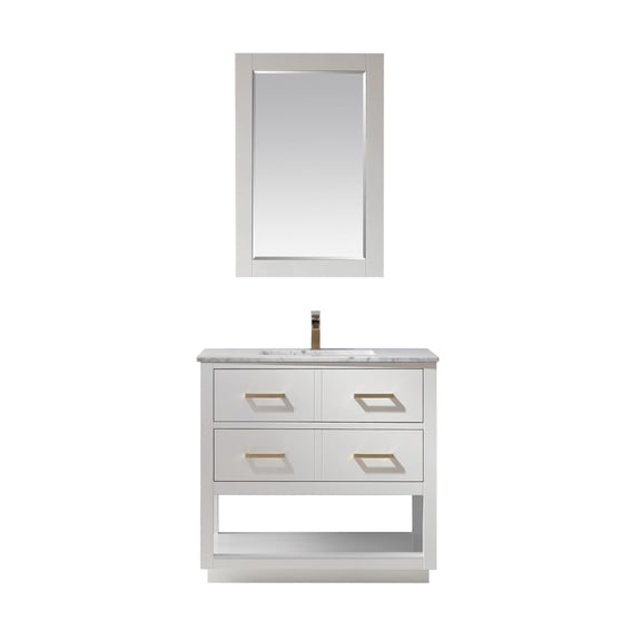 Altair 532036-Ca Remi 36" Free Standing Single Basin Vanity Set - White