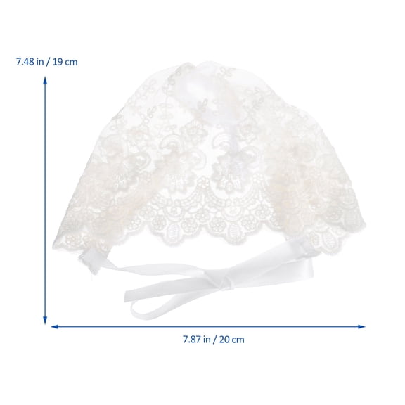IBASETOY Lace Flower Embroidered Hat Breathable Sun Bonnet for Outdoor Photography and Everyday Wear White