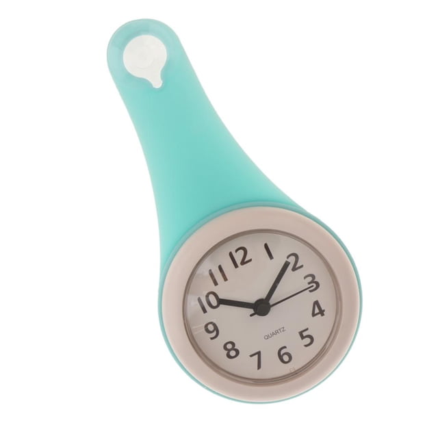 Reloj de Prueba de Agua de 4 Pulgadas, Relojes Decorativos de Pared con Succión para , Sa de , Cocina Azul Colco Reloj de pared del cuarto de baño
