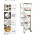 thumbnail image 5 of golytefs 4 Tier Metal Organization Trolley with Pull-out Baskets And Wheels Slim Storage Rolling Cart for Home Office Kitchen Bathroom Laundry (White), 5 of 8