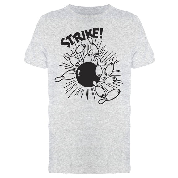 Strike! Bowling Ball Retro Comic Tee Men's -Image by Shutterstock