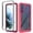 Pink, variant on SaniMore for Samsung Galaxy S21 FE Two-Layer Structure Transparent Case, Rugged Clear PC Back & TPU Bumper [Not Yellowing Technology] Full Body Protective Case for Samsung S21 FE, Black