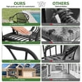 thumbnail image 5 of Avaloomia Home Outdoor Dining Chairs Set of 4, All Weather Stackable Plastic Patio Chairs with Armrest & Anti-Slip for Garden Porch Deck Kitchen No Assembly, Black, 5 of 7