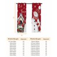 thumbnail image 6 of Fsddascl Red Snowman Christmas Blackout Curtains for Bedroom/Living Room, Thermal Insulated Kitchen Curtains, Farmhouse Birds Snowflake Grommet Darkening Window Treatment Drapes 27.5"x39"x2, 6 of 6