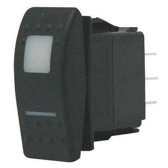 CARLING TECHNOLOGIES V6D1D66B-ASC00-000 Lighted Rocker Switch, SPDT, 4 Connections