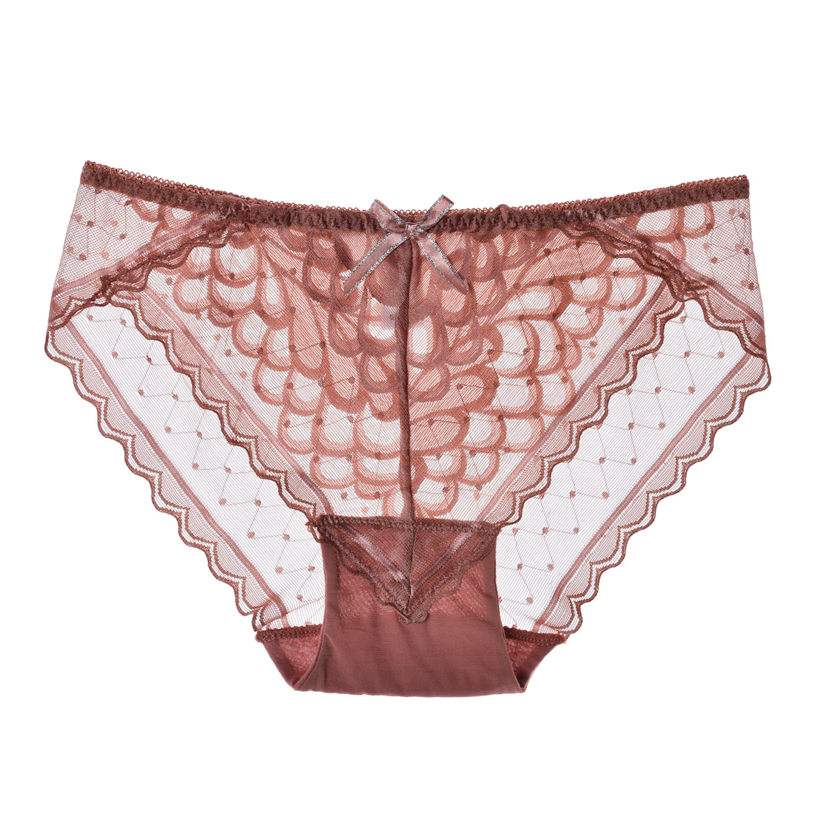 Aayomet Women's Brief Underwear Women's Shiny Rhinestone Lace Thin Strap  Ultra Thin Hot Panties,Pink XL