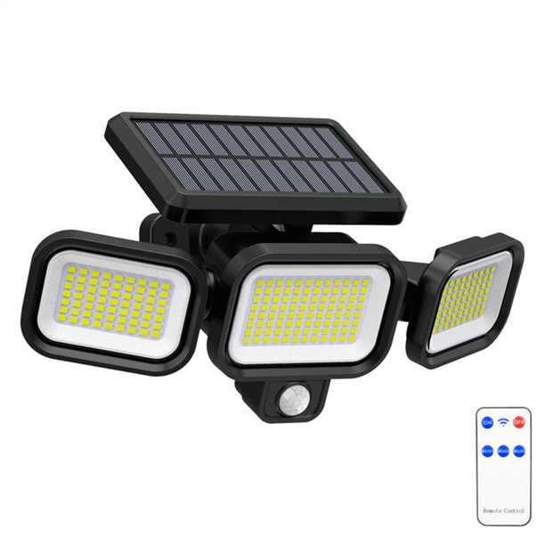 Luz Solar de Inducción de 222 LED para Exteriores, Luces de Seguridad con Energía Solar A Prueba de Agua para Jardín Exterior