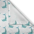 thumbnail image 5 of Ambesonne Aqua Grommet Curtain, Jumping Dolphin Mammals, 50" x 96", Aqua White, 5 of 6