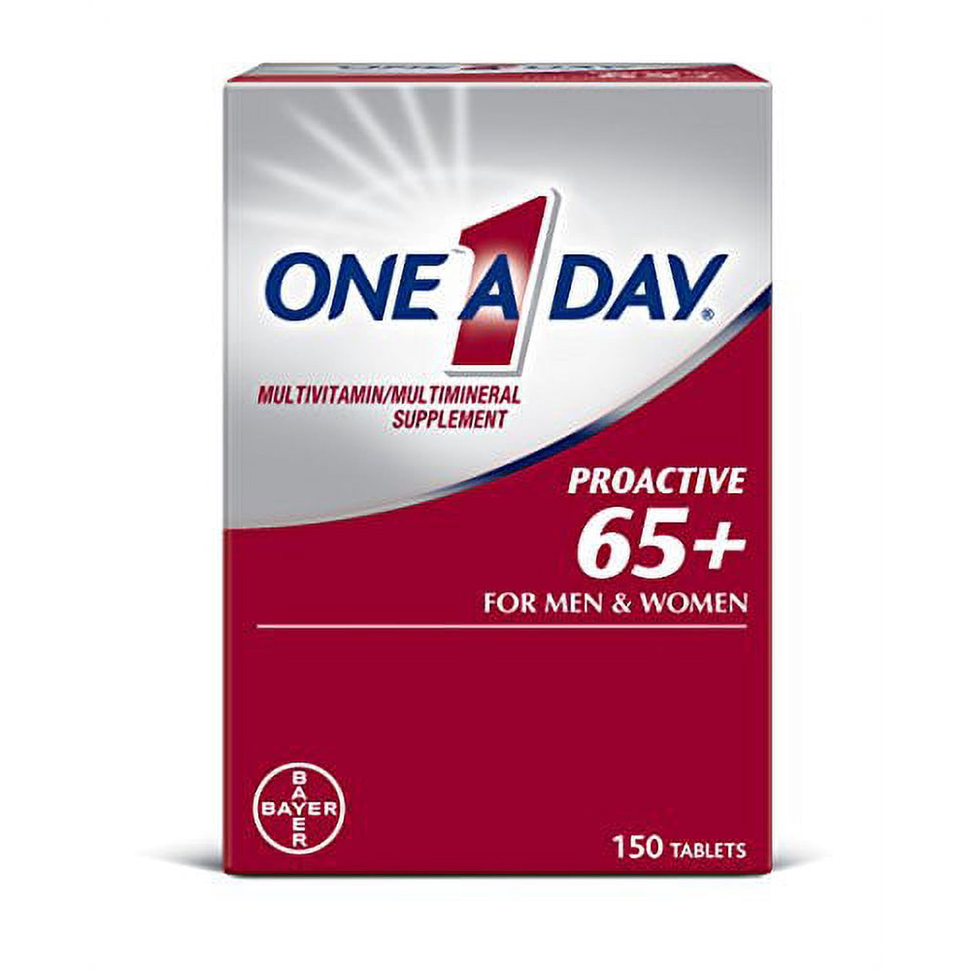 Proactive 65+, Mens & Womens Multivitamin, Supplement With Vitamin A, Vitamin C, Vitamin D, And Zinc For Immune Health Support*, Calcium, Folic Acid & More, 150 Count