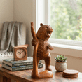 thumbnail image 6 of Wooden Hand Carved Grizzly Bear in a Tree Statue Handcrafted Handmade Figurine Sculpture Art Rustic Lodge Cabin Outdoor Indoor Home Decor Accent Decoration, 6 of 9