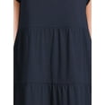 thumbnail image 5 of Time and Tru Women's and Women's Plus Tiered Cotton Mini Dress, Sizes XS-4X, 5 of 5