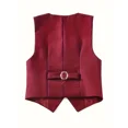 thumbnail image 4 of Wehilion Boys Preppy Style Suit Vest, Boys Clothing For Wedding Banquet Dress,Wine red 14Y, 4 of 5