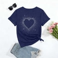thumbnail image 5 of Bibifish Womens Tee Tops Love Heart Print Soft Slim Fit Crewneck Short-Sleeve T Shirts Summer Daily Casual Streetwear Chic Wear, 5 of 5