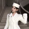 thumbnail image 5 of Hsqqdc White Acrylic Pillbox Hat, Vintage Dome Fascinator Base Hat for Formal Events, 5 of 7