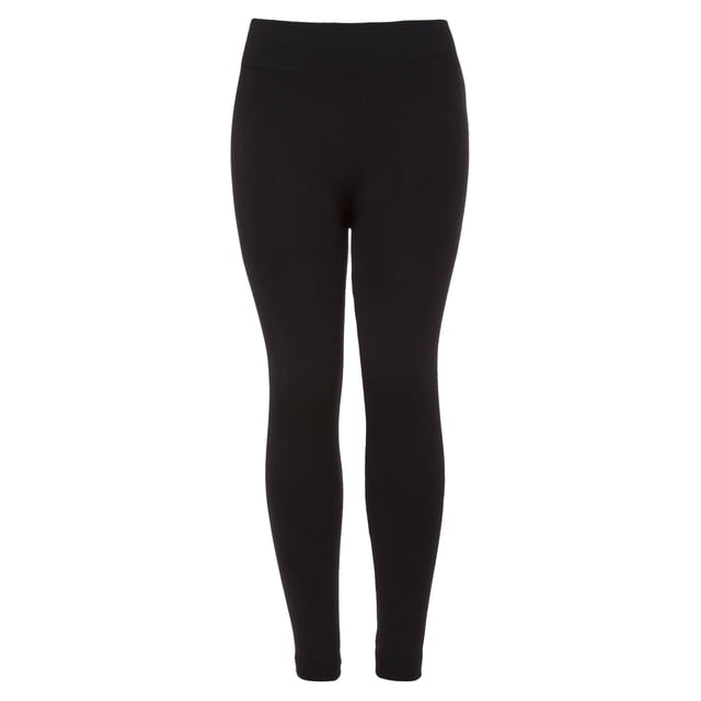 Gravity Threads Inner Warmth Fleece Nylon Leggings, Black