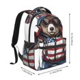 thumbnail image 2 of Disketp Patriotic Boxing Bear Art Mochila Estampada para Hombre y Mujer – Mochila Ligera Clásica con Múltiples Bolsillos para Universidad, Trabajo y Viajes-One Size, 2 of 5