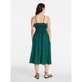 thumbnail image 3 of Time and Tru Women's Sleeveless Smocked Midi Dress, Sizes XS-XXXL, 3 of 5