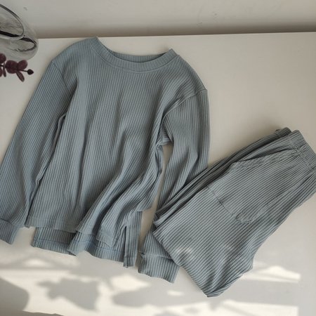 

DancePeanut Baby Girl Clothes Kids Boys Autumn Ribbed Cotton Children Toddler Long Sleeve T Shirt Pant Clothes Set Infantil