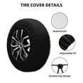 thumbnail image 2 of Yiaed Cactus Plants Print Tire Wheel Cover, Waterproof Spare Tire Cover Fit for Jeep, Truck,Trailer, RV, SUV, Camper and Most Vehicle-14 inch, 2 of 6