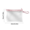thumbnail image 3 of CaiYueKe Clear Frosted TPU Waterproof Document Bag A5 File Pouch Portable Zipper File Folder for Papers Office Supplies Stationery Travel Organizer with Hand Strap, 3 of 7