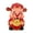Watermelon Red, variant on Cute Resin God Of Wealth Couple And Small Monk Models Feng Shui Statue Little Buddha Figurines Happy Car Decorations Desktop Ornament Orange 5 cm