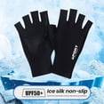 thumbnail image 4 of comerut Sunscreen Gloves Solid Color High Elastic Breathable Non-slip Half-Finger Gloves Sun-Protection Spandex Women Men Summer Outdoor Cycling Gloves Sports Accessories, 4 of 8