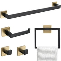 5 Pieces Bathroom Hardware Accessories Set Towel Bar Set Wall Mounted
