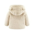 thumbnail image 3 of Hotiary Infant Baby Boys Girls Fleece Hooded Jacket Coat with Bear Ears Toddler Warm Solid Color Zipper up Outwear Kids Fall Winter Clothes for 6 Months-6 Years, 3 of 3