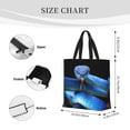 thumbnail image 3 of Disketp Blue Viper Snake 2 Bolsa Tote de Lona para Mujer, Bolso de Hombro y Cruzado con Cierre de Cremallera, 3 of 7