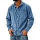 thumbnail image 1 of Camisa Casual de Manga Larga de Corduro de Ajuste Suelto para Hombres con Cuello Girable para el Uso Diario Y Trajes Elegantes, 1 of 7