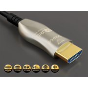 Cable Leader 50ft Ultra High Speed 8K HDMI Fiber Optic Cable (AOC), HDMI 2.1, CL3 Rated, 8K Support, UL, Black