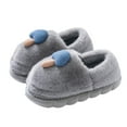 thumbnail image 2 of SUNVIT Womens Indoor Warm Pl-sh Slippers - Gray, Closed-Back Non-Slip Thick Cushioned Sole, Soft Nylon Spandex with Cute 3D De-or for Home & Semi-Outdoor Use,Size 42, 2 of 7
