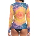 thumbnail image 2 of joogoo Womens UPF 50+ Rash Guard Swirl Orange Tie Dye Long Sleeve UV Protection Sun Shirts Tops XL, 2 of 7