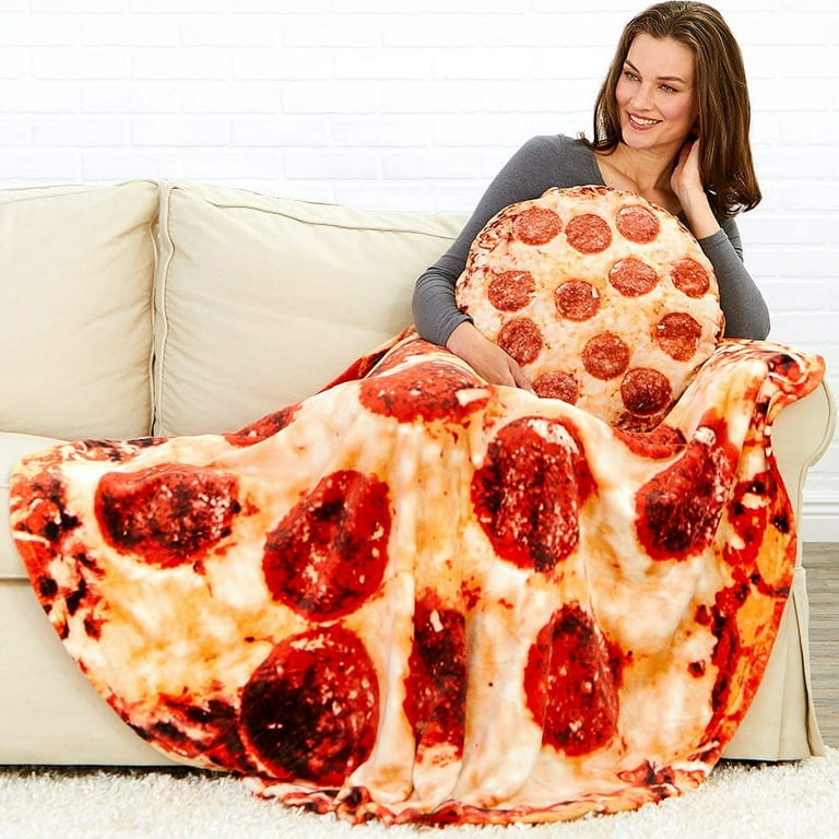 Novelty Plush Food Accent Pillows or Throws - Pillows Pizza