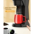 thumbnail image 4 of Single Serve Coffee Maker for K Cup Pod & Ground Coffee 2 in 1, K Cup Coffee Machine 14 oz Brew Size, Mini Single Cup Coffee Pod Fast Brew, Reusable Filter, Black, 4 of 7