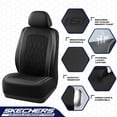 thumbnail image 2 of Skechers Car Seat Covers , Air-Cool Design Memory Foam Seat Covers, Piping Leather Mesh Car Seat Cover,Airbag Compatible,Automotive Comfort Universal FitMost Cars,Vans,Truck,SUV,Gray Front Set, 2 of 8